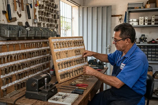 Chaves organizadas representando cuidados essenciais em Paço do Luminar.